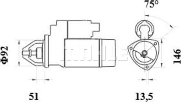 MAHLE MS 463 - Starter motal.fi