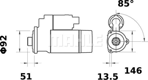 MAHLE MS 405 - Starter motal.fi