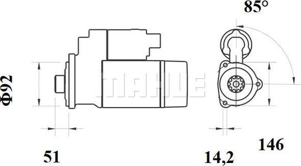 MAHLE MS 754 - Starter motal.fi