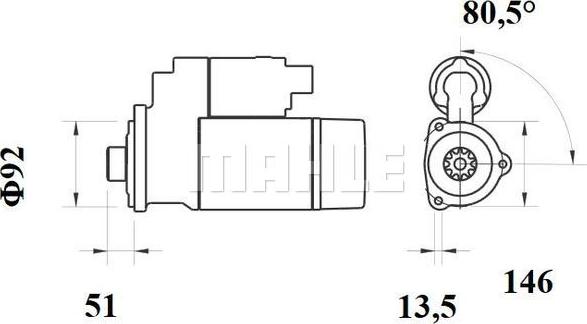 MAHLE MS 755 - Starter motal.fi