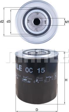 MAHLE OC 15 - Oil Filter motal.fi