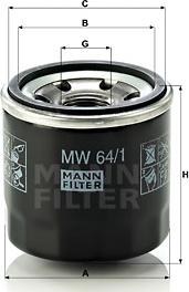 Mann-Filter MW 64/1 - Oil Filter motal.fi