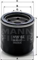 Mann-Filter MW 64 - Oil Filter motal.fi