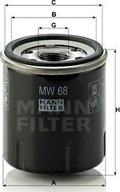 Mann-Filter MW 68 - Oil Filter motal.fi