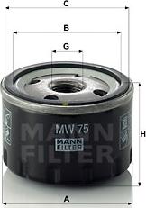 Mann-Filter MW 75 - Oil Filter motal.fi