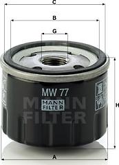 Mann-Filter MW 77 - Oil Filter motal.fi