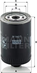 Mann-Filter W 940/5 - Oil Filter motal.fi