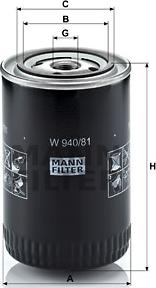 Mann-Filter W 940/81 - Oil Filter motal.fi