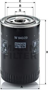 Mann-Filter W 940/29 - Oil Filter motal.fi