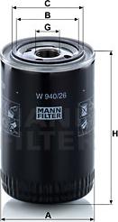 Mann-Filter W 940/26 - Oil Filter motal.fi