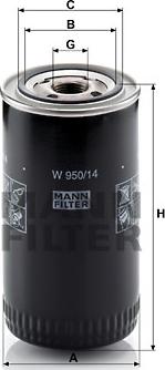 Mann-Filter W 950/14 - Oil Filter motal.fi