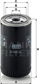 Mann-Filter W 950/18 - Oil Filter motal.fi