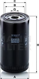 Mann-Filter W 950/17 - Oil Filter motal.fi