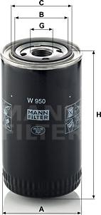 Mann-Filter W 950 - Oil Filter motal.fi