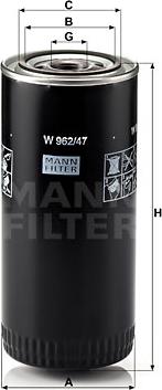 Mann-Filter W 962/47 - Oil Filter motal.fi