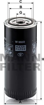 Mann-Filter W 962/2 - Oil Filter motal.fi