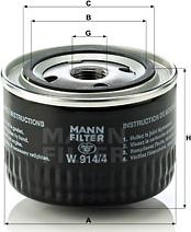 Mann-Filter W 914/4 - Oil Filter motal.fi