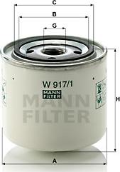 Mann-Filter W 917/1 - Oil Filter motal.fi