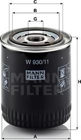 Mann-Filter W 930/11 - Oil Filter motal.fi