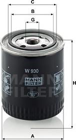 Mann-Filter W 930 - Oil Filter motal.fi