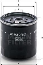 Mann-Filter W 920/82 - Oil Filter motal.fi