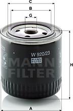 Mann-Filter W 920/23 - Oil Filter motal.fi