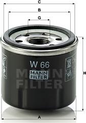 Mann-Filter W 66 - Oil Filter motal.fi