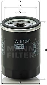 Mann-Filter W 610/9 - Oil Filter motal.fi