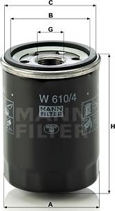 Mann-Filter W 610/4 - Oil Filter motal.fi