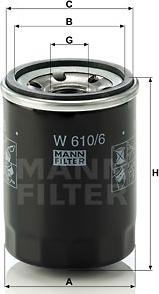 Mann-Filter W 610/6 - Oil Filter motal.fi