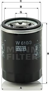 Mann-Filter W 610/3 - Oil Filter motal.fi