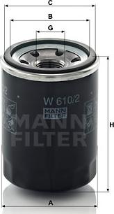 Mann-Filter W 610/2 - Oil Filter motal.fi