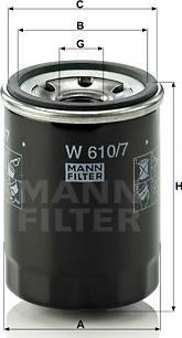 Mann-Filter W 610/7 - Oil Filter motal.fi