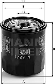 Mann-Filter W 68/1 - Oil Filter motal.fi