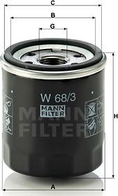 Mann-Filter W 68/3 - Oil Filter motal.fi