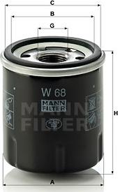 Mann-Filter W 68 - Oil Filter motal.fi