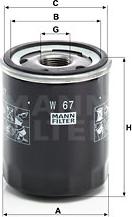 Mann-Filter W 67 - Oil Filter motal.fi