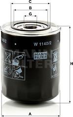 Mann-Filter W 1140/2 - Oil Filter motal.fi