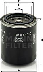 Mann-Filter W 814/80 - Oil Filter motal.fi