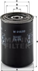 Mann-Filter W 816/80 - Oil Filter motal.fi