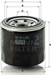 Mann-Filter W 811/80 - Oil Filter motal.fi