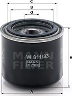 Mann-Filter W 811/83 - Oil Filter motal.fi