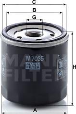 Mann-Filter W 7035 - Oil Filter motal.fi