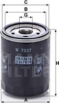 Mann-Filter W 7037 - Oil Filter motal.fi