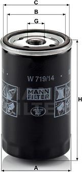 Mann-Filter W 719/14 - Oil Filter motal.fi