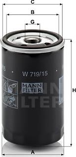 Mann-Filter W 719/15 - Oil Filter motal.fi