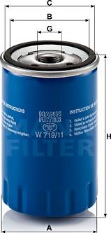 Mann-Filter W 719/11 - Oil Filter motal.fi