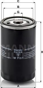 Mann-Filter W 719/1 - Oil Filter motal.fi