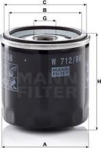 Mann-Filter W 712/98 - Oil Filter motal.fi