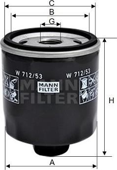 Mann-Filter W 712/53 - Oil Filter motal.fi